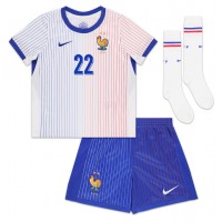 Echipament fotbal Franţa Theo Hernandez #22 Tricou Deplasare European 2024 pentru copii maneca scurta (+ Pantaloni scurti)